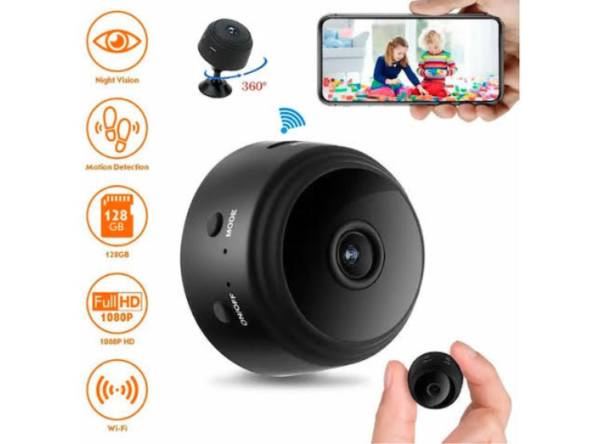 MINI CAMARA ESPIA HOGAR A9 INALAMBRICA WIFI HD 1080P 24HORAS