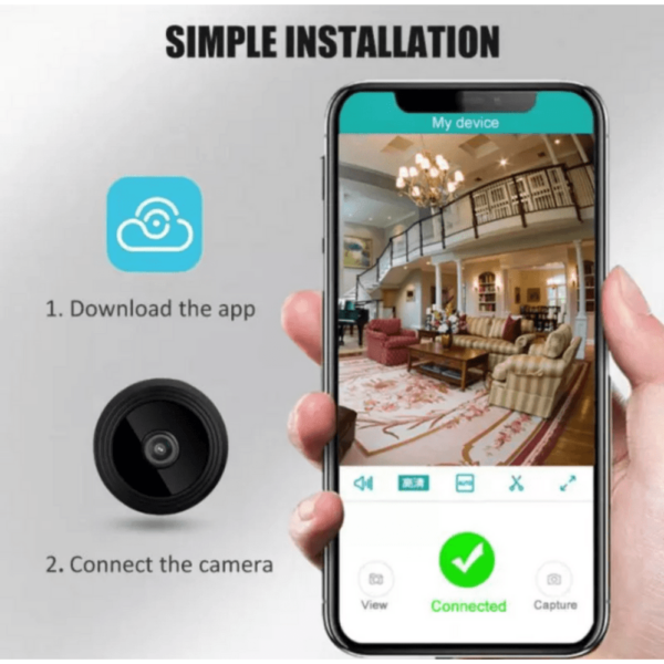 MINI CAMARA ESPIA HOGAR A9 INALAMBRICA WIFI HD 1080P 24HORAS - Imagen 2