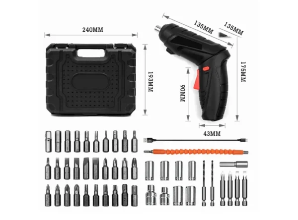 KIT DESTORNILLADOR INALAMBRICO RECARGABLE 4 EN 1 - Imagen 2