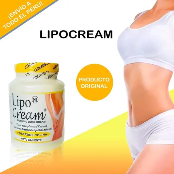 CREMA REDUCTORA LIPO CREAM MEDIDAS Y QUEMA GRASA