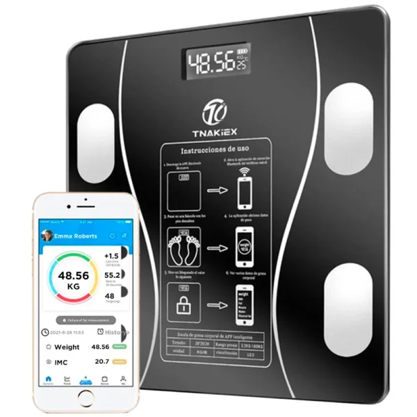 Balanza Digital Bluetooth 180kg Control de Peso Inteligente