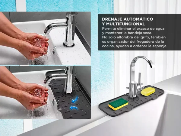Bandeja Organizadora Negra de Silicona Gadnic para Bachas - Imagen 3