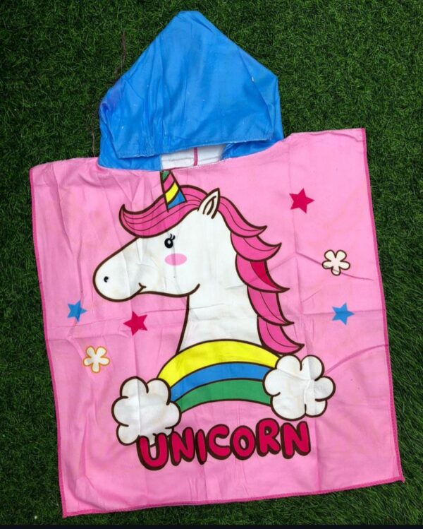 Bata Toalla Poncho De Microfibra Infantil Niños Piscina Playa - Imagen 5