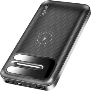 Batería Externa de 11000 mAh USB y Tipo C + Carga inalámbrica QI