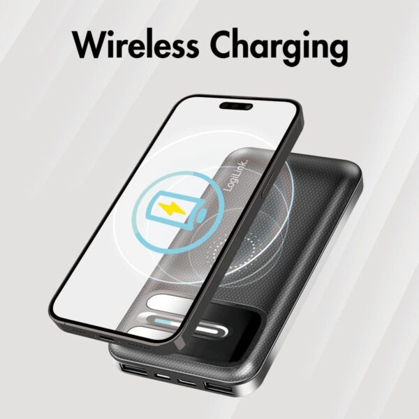 Batería Externa de 11000 mAh USB y Tipo C + Carga inalámbrica QI - Imagen 3