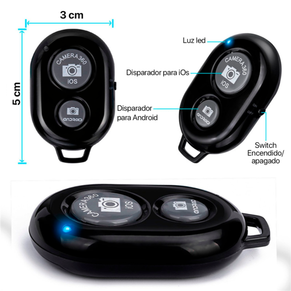 Control Remoto Selfie Bluetooth 5.0 - Imagen 2