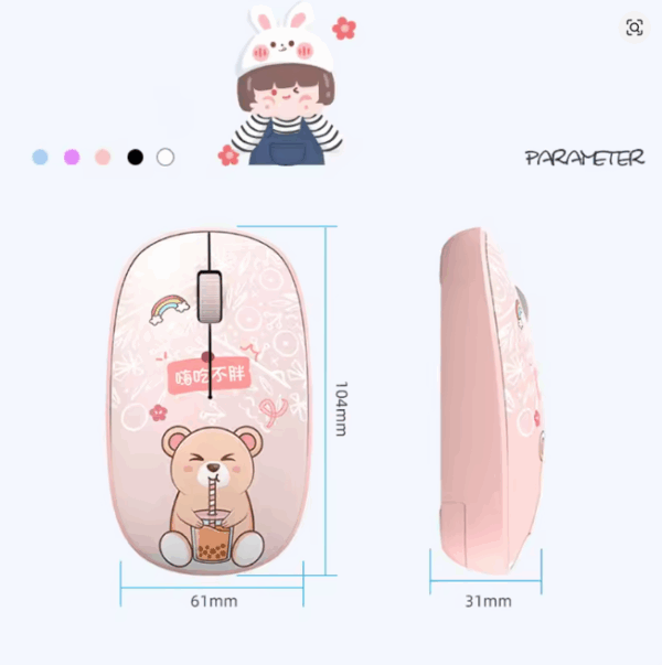 Mouse Kawaii Bluetooth 5.0 Laptop / Móvil - Imagen 3