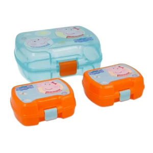 Sandwichera Premium Múltiple 3 piezas Peppa Pig