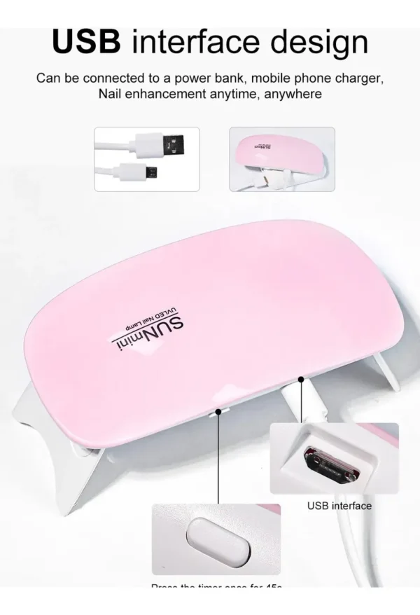 Mini Secador de Uñas UV LED Portátil - Imagen 5