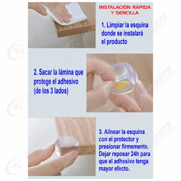 PROTECTOR ESQUINA DE SILICONA EVITA GOLPES NIÑOS BEBÉS - Imagen 4