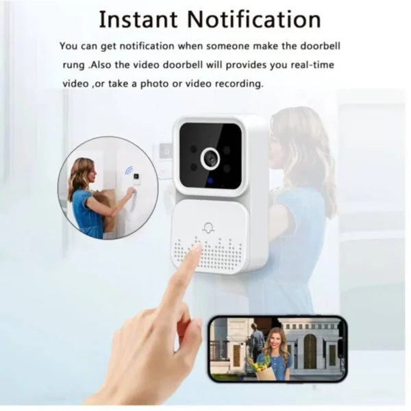 TIMBRE INALÁMBRICO CON CÁMARA HD EXTERIORES CON VISIÓN NOCTURNA - Imagen 3