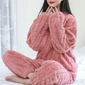 Conjunto premium de pijama de invierno para mujer (2 piezas)