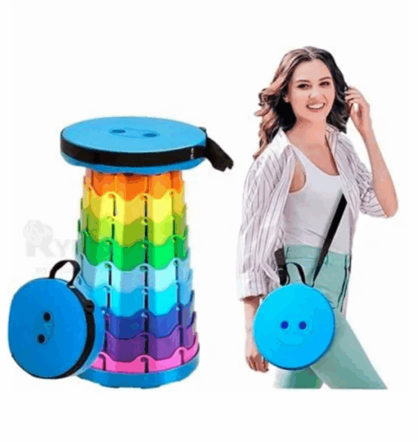 Asiento Plegable Retráctil Portátil Ajustable MULTICOLOR