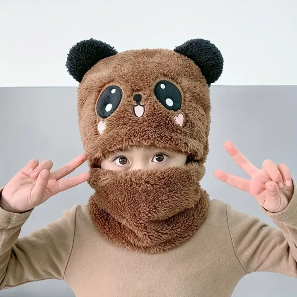 Sombrero-bufanda infantil de 100% algodón elástico premium - Imagen 2